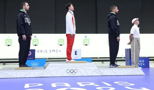 2024 Paris Olimpiyat Oyunları'nda erkekler 10 metre havalı tabancada altın madalya Çin'e gitti