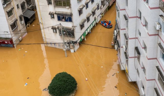 Çin'in Hunan eyaletinde sel mücadelesi sürüyor