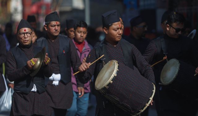 Nepal'de çeltik hasadının ardından Yomari Punhi festivali kutlandı