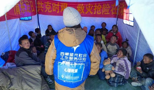 Çin'in Xizang (Tibet) bölgesinde çalışmalar deprem sonrası yeniden yapılanmaya odaklandı