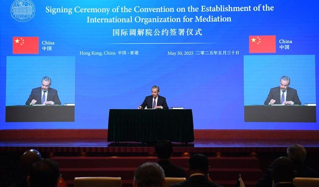 Çin'in öncülük ettiği Uluslararası Arabuluculuk Örgütü'nün kuruluş sözleşmesi Hong Kong'da imzalandı