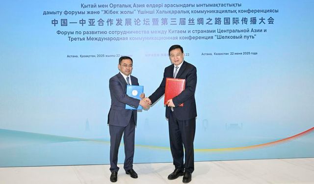 Xinhua Haber Ajansı, Kazakistan Cumhurbaşkanlığı'na bağlı iletişim servisi ile işbirliği anlaşması yaptı