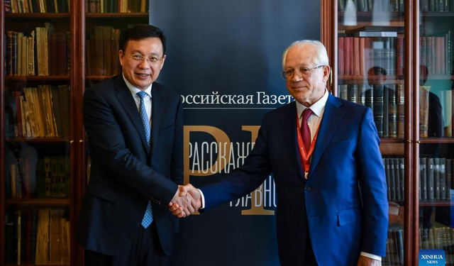 Xinhua president meets Rossiyskaya Gazeta chief on media cooperation