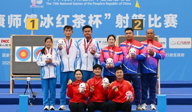 15. Çin Ulusal Oyunları'nda okçuluk karışık takım finalinde madalyalar sahiplerini buldu