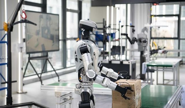 Çin'in Hefei kentindeki yeni nesil merkezde insansı robotlar eğitim alıyor