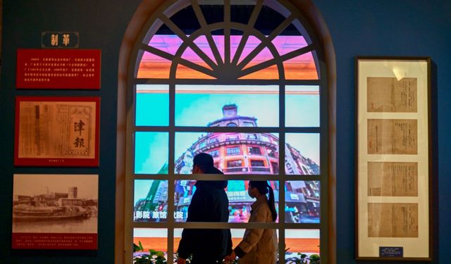 Çin'deki Tianjin Müzesi'nde kentin ticaretine ışık tutan sergi kapılarını ziyaretçilere açtı