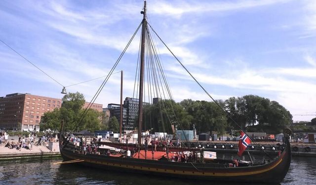'The Odyssey' filminde kullanılan Viking gemisi, Norveç'in başkenti Oslo'da ziyarete açıldı