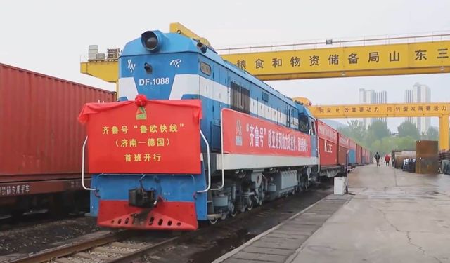 Çin'in Jinan şehri ile Avrupa ve Orta Asya arasındaki tren seferlerinde büyük artış