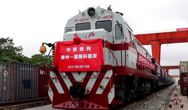 Çin'in Liuzhou şehrinde yeni bir Çin-Avrupa yük treni hizmete başladı