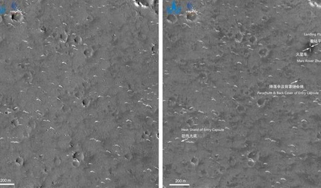 Çin, Tianwen-1 keşif aracının çektiği yeni Mars görselini paylaştı