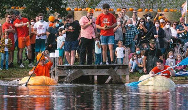 Almanya'da düzenlenen bal kabağı festivalinden renkli görüntüler