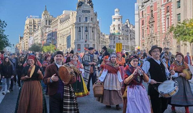 Madrid'de binlerce koyun Yaylacılık Festivali için şehre indi