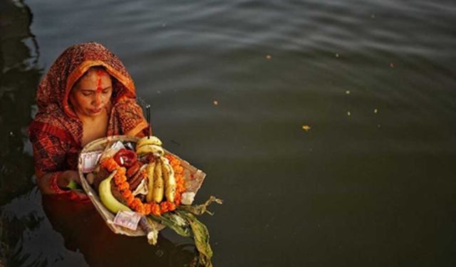 Chhath Festivali'nden bir görüntü