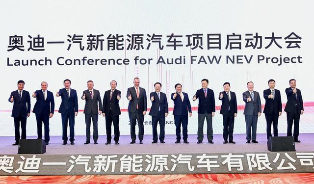 Audi ve FAW şirketlerinin Çin'deki 30 milyar yuanlık yeni enerjili araç projesi tanıtıldı