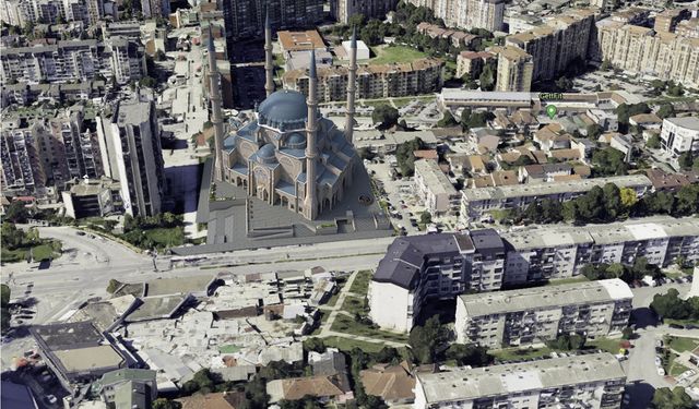 Diyanet İşleri Başkanı Erbaş, Kosova’daki Priştine Merkez Camisi inşaatını inceledi