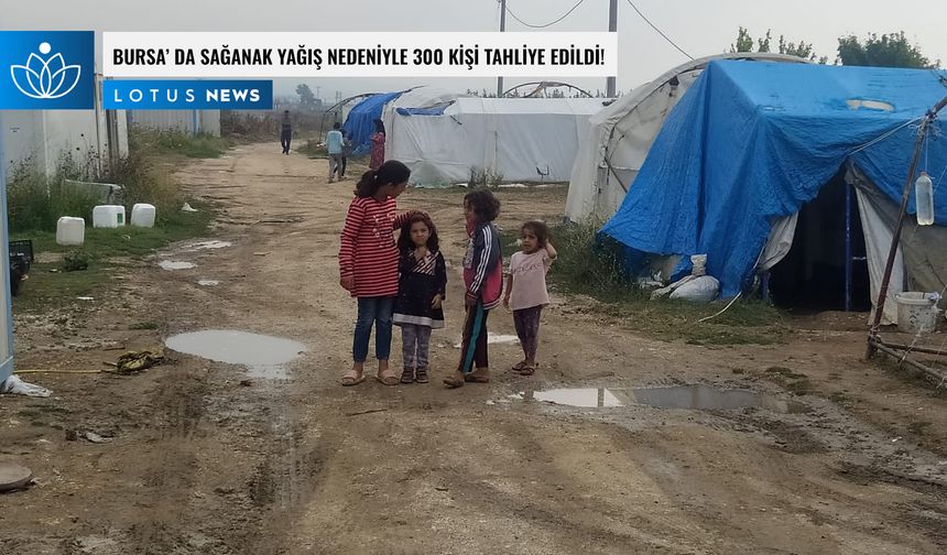 Bursa' da sağanak yağmur sonrası 300 kişinin tahliye edildiği bölge gündüz görüntülendi