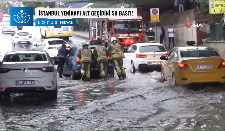 Yenikapı alt geçidini su bastı