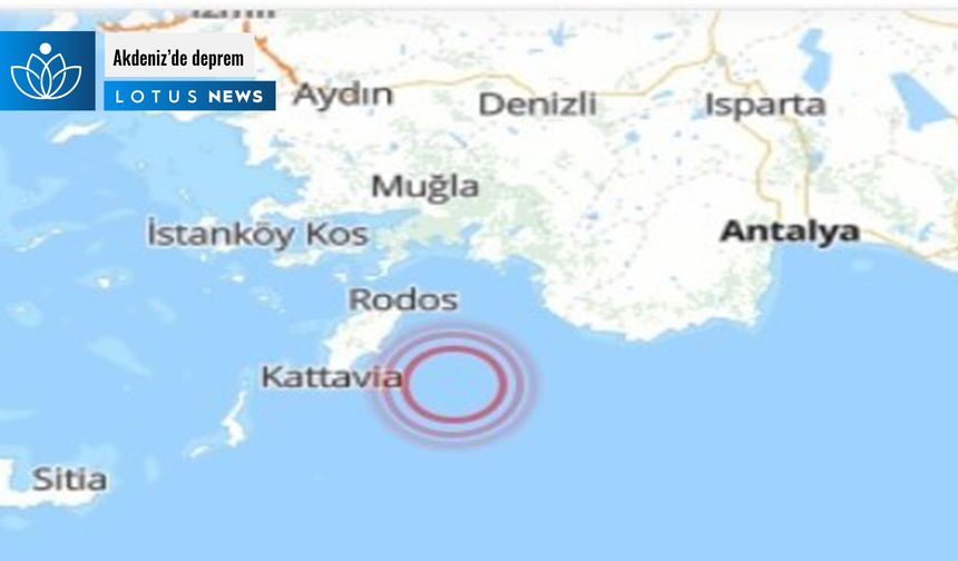 Akdeniz' de deprem