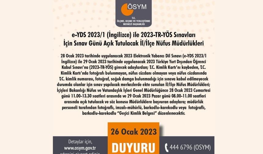 ÖSYM’den 13 yıl aradan sonra 'Türkiye Yurt Dışından Öğrenci Kabul Sınavı'