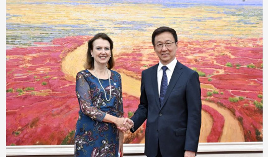 Çin Cumhurbaşkanı Yardımcısı Han, Arjantin Dışişleri Bakanı ile görüştü