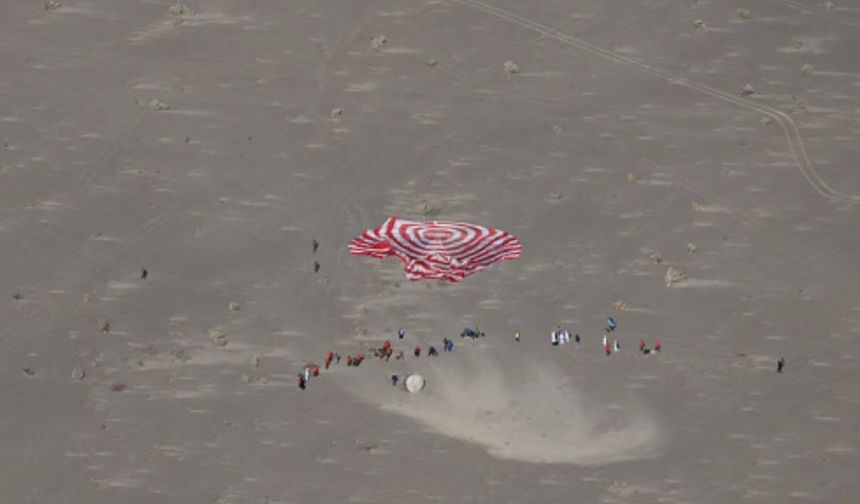 Shenzhou-17 uzay aracının dönüş kapsülü Dünya'ya indi