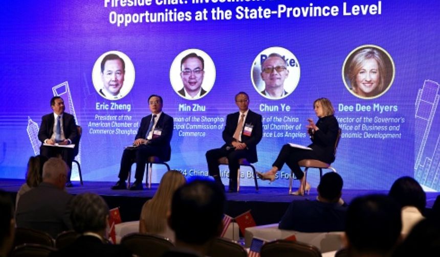 Ekonomik işbirliğini artırmayı amaçlayan Çin-Kaliforniya İş Forumu, Los Angeles'ta gerçekleşti