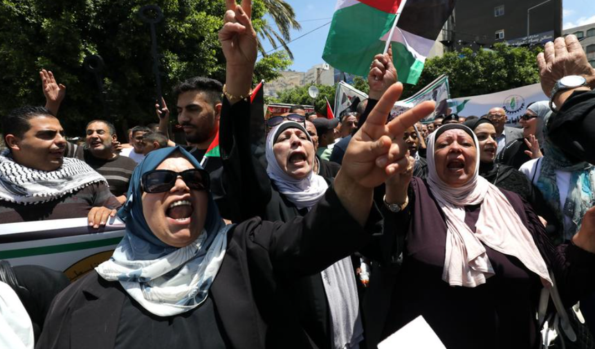Batı Şeria'daki Filistinliler, Nakba'nın 76. yıldönümünde protesto düzenledi