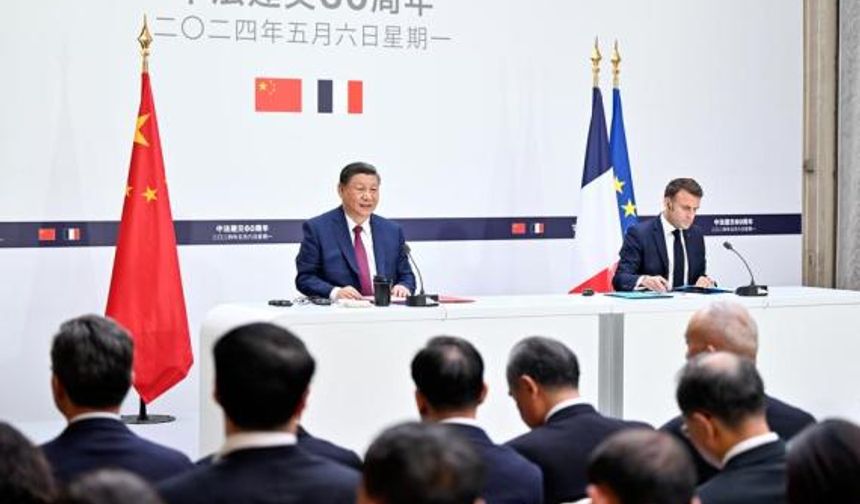 Xi ve Macron ortak basın toplantısı düzenledi