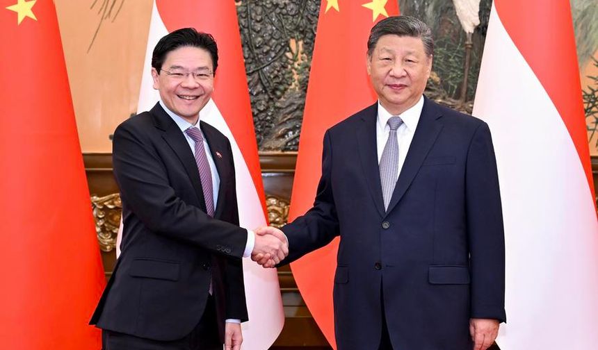 Çin Cumhurbaşkanı Xi, Singapur Başbakanı Lawrence Wong ile görüştü
