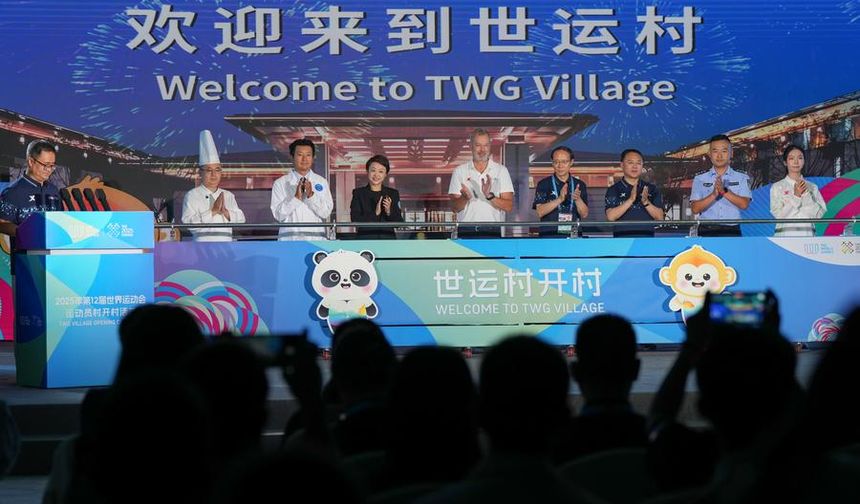 2025 Chengdu Dünya Oyunları için kurulan Dünya Oyunları Köyü'nün açılış töreni gerçekleşti