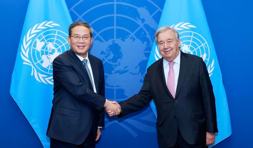Çin Başbakanı Li, BM Genel Sekreteri Guterres ile görüştü