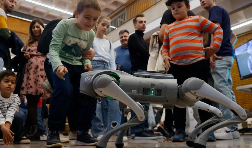 Bükreş'te düzenlenen Robofest Teknoloji Festivali'nde son teknoloji robotlar sergilendi