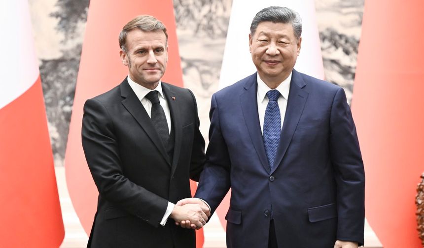 Çin Cumhurbaşkanı Xi, Fransa Cumhurbaşkanı Macron ile görüştü