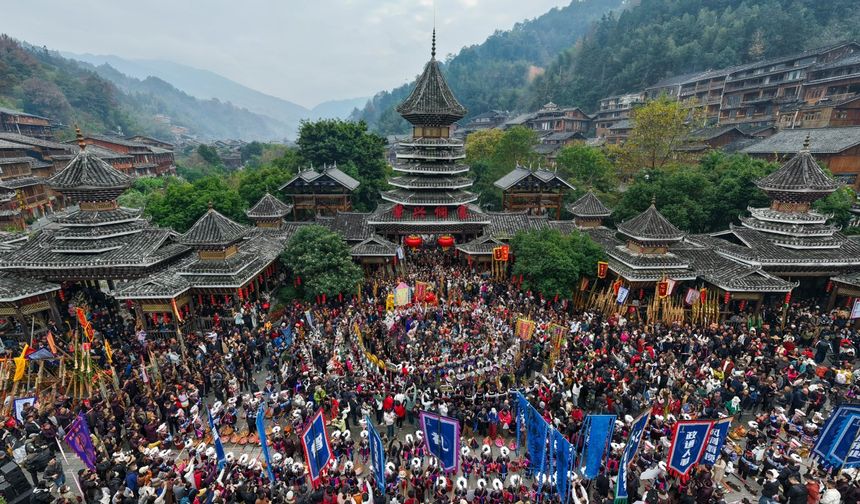 Çin'in Guizhou eyaletinde Dong Yeni Yılı çeşitli etkinliklerle kutlandı
