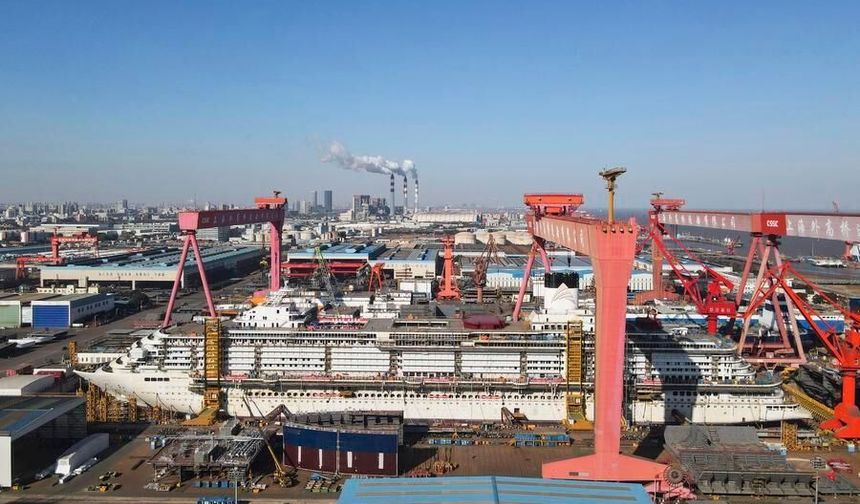 Çin'in yerli üretim ikinci büyük kruvaziyer gemisi Adora Flora City yıl sonu teslim edilecek