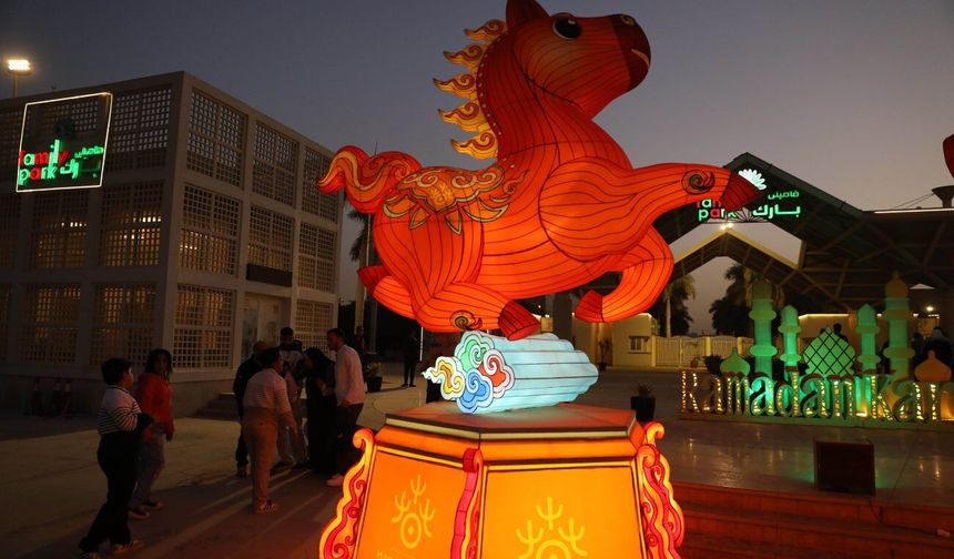 Kahire'de Çin Yeni Yılı fener festivaliyle karşılandı