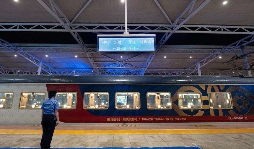 Çin'de panda temalı turistik tren 16 günlük tura çıktı