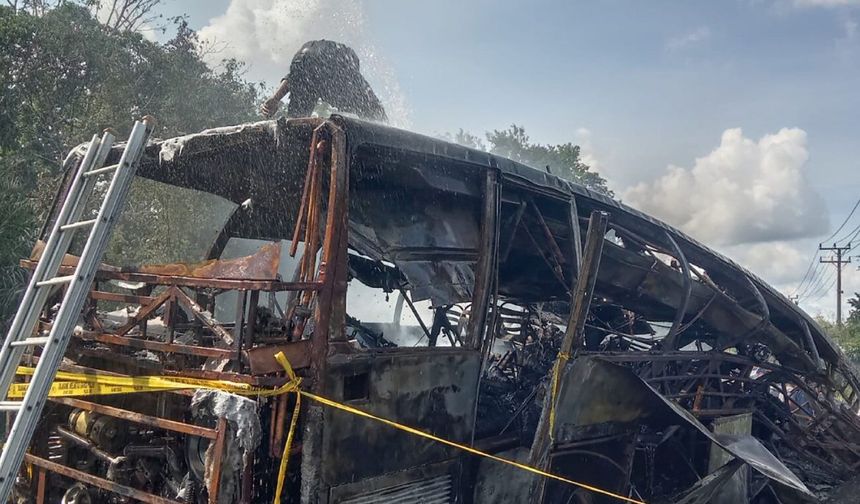 Endonezya'da otobüs ile tanker kafa kafaya çarpıştı: En az 16 ölü