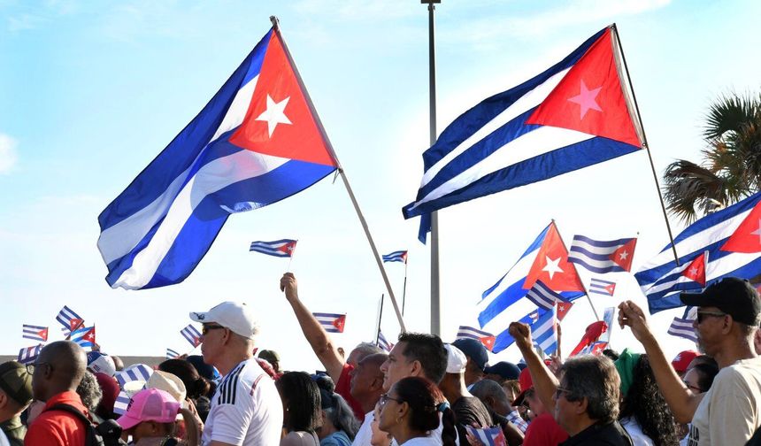 Küba'nın başkenti Havana'da ABD protestosu düzenlendi