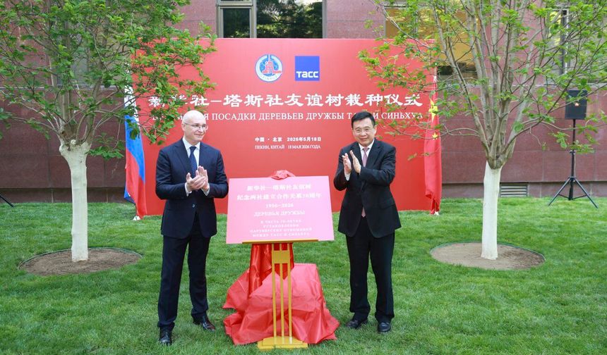 Xinhua ve TASS haber ajansları, 70 yıllık işbirliğini ağaç dikme töreniyle kutladı