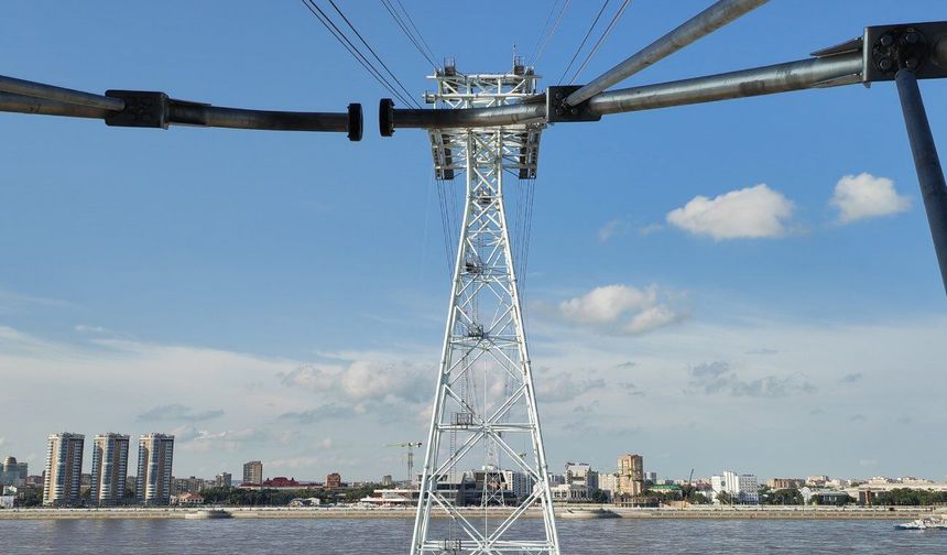 Çin ile Rusya arasındaki ilk sınır ötesi teleferik hattının ana yapısı tamamlandı