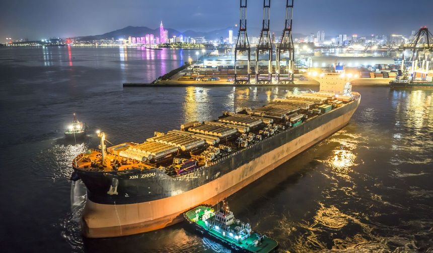 Çin'in Yantai Limanı'ndan Afrika'ya taşınan kargo hacmi 6 milyon tonu aştı