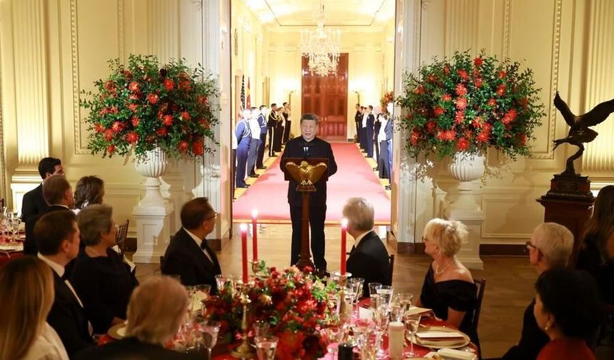 Trump, Xi onuruna Beyaz Saray'da devlet yemeği verdi