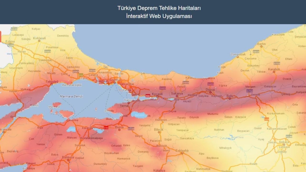 YENİLENMİŞ DİRİ FAY HARİTALARIEvimin altından deprem fay hattı geçiyor mu E-Devlet Sorgulama Ekranı (2)