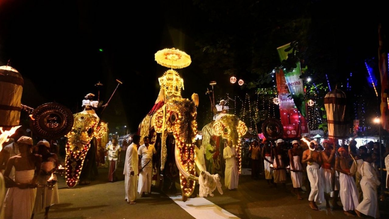 Sri Lanka'da Duruthu Perahera festivali coşkuyla kutlandı (5)